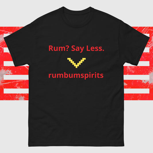 RUM/ALCOHOL THEMED - Branded Men's Classic Tee Shirt/T-Shirt