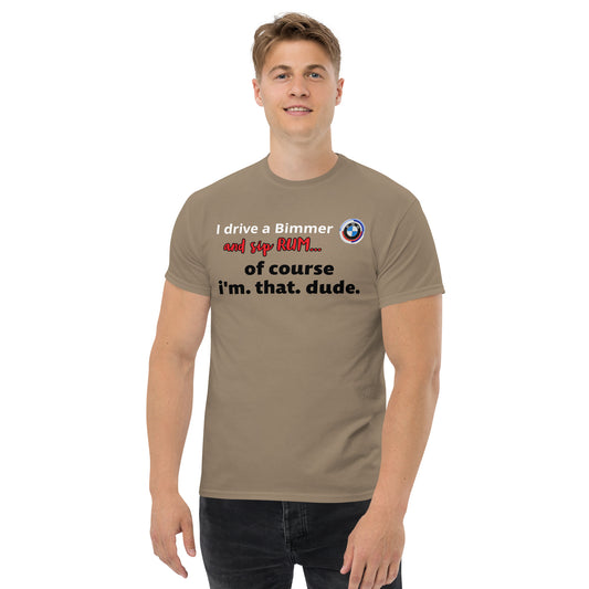 RUM/ALCOHOL THEMED - Cool Bimmer - BMW Men's Graphic Tee Shirt/T-Shirt