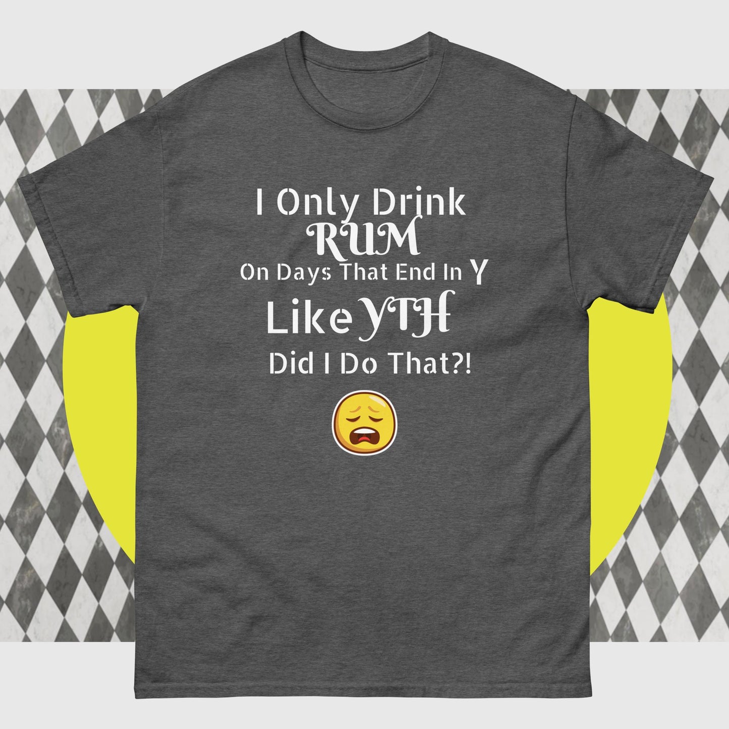 RUM/ALCOHOL THEMED - LOL! Fun Men's Classic Tee Shirt/T-Shirt