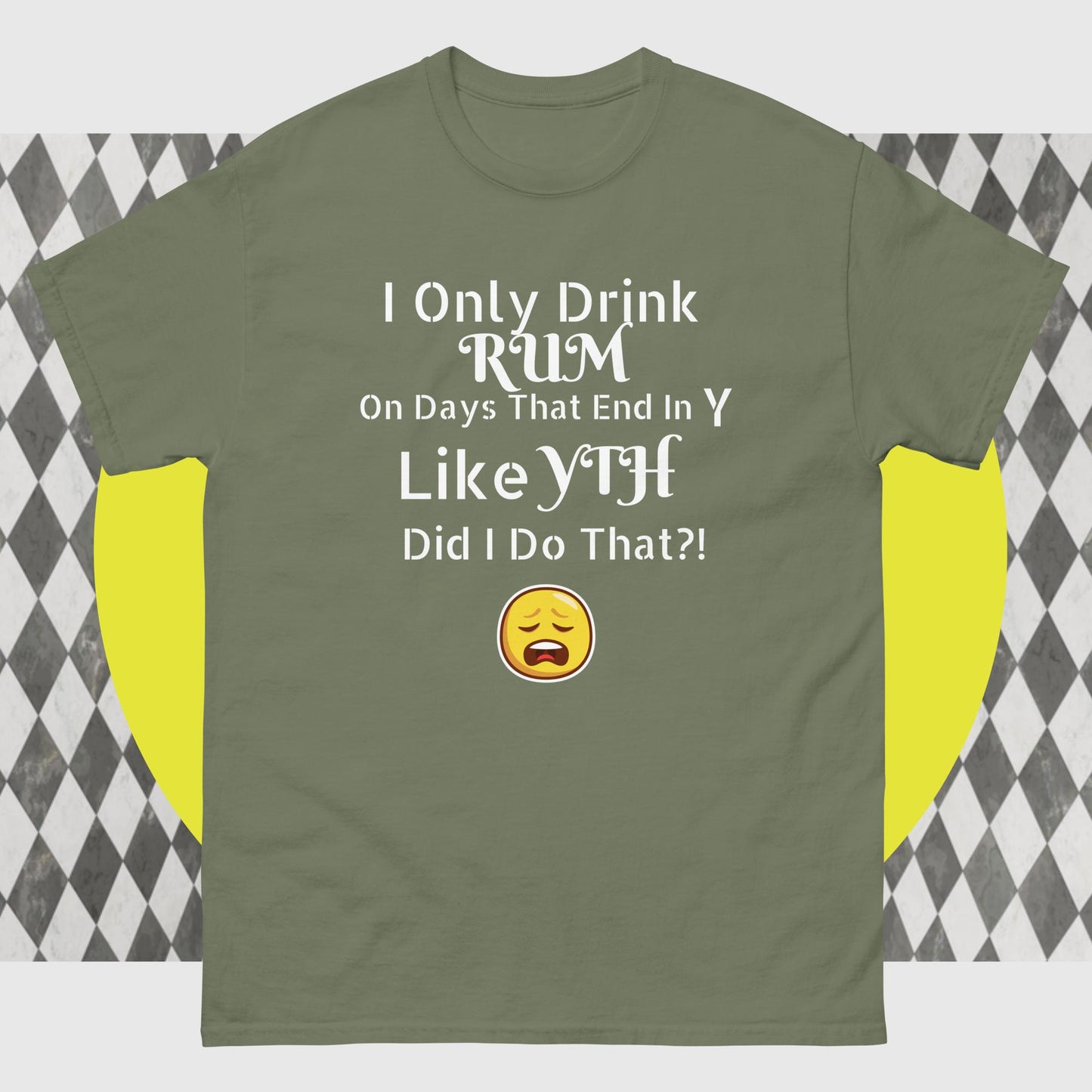 RUM/ALCOHOL THEMED - LOL! Fun Men's Classic Tee Shirt/T-Shirt