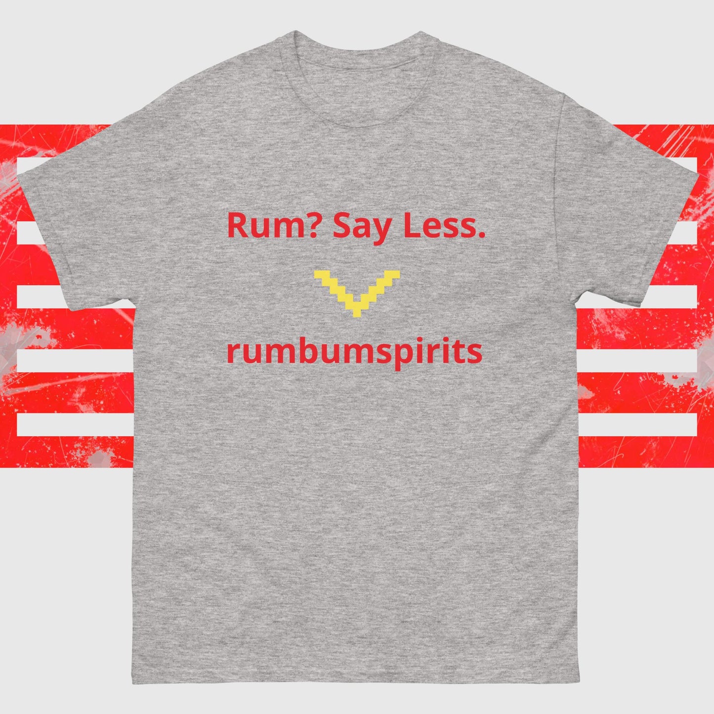 RUM/ALCOHOL THEMED - Branded Men's Classic Tee Shirt/T-Shirt