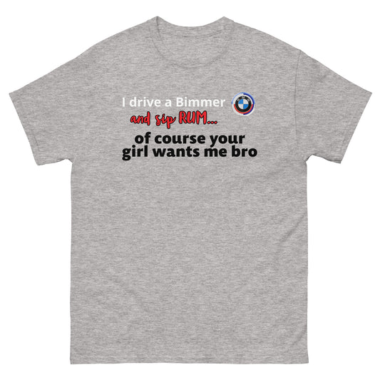 RUM/ALCOHOL THEMED - Cool Bimmer - BMW Men's Graphic Tee Shirt/T-Shirt