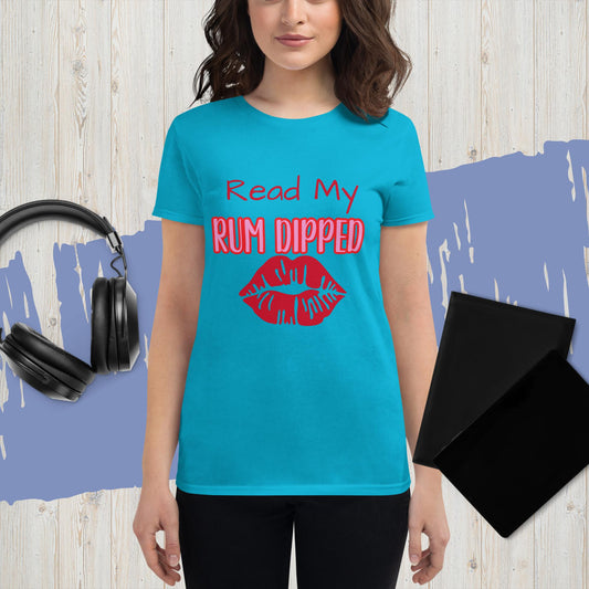 RUM/ALCOHOL THEMED - Fun and Lovely Women's Short Sleeve Graphic Tee Shirt/T-shirt