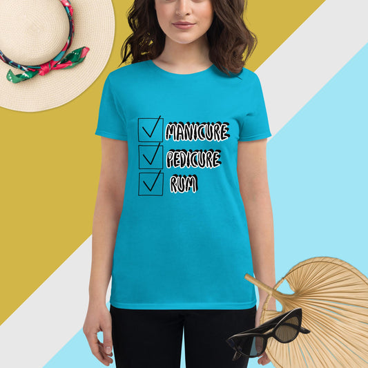 RUM/ALCOHOL THEMED - Yes, Please! Women's Short Sleeve Tee Shirt/T-Shirt