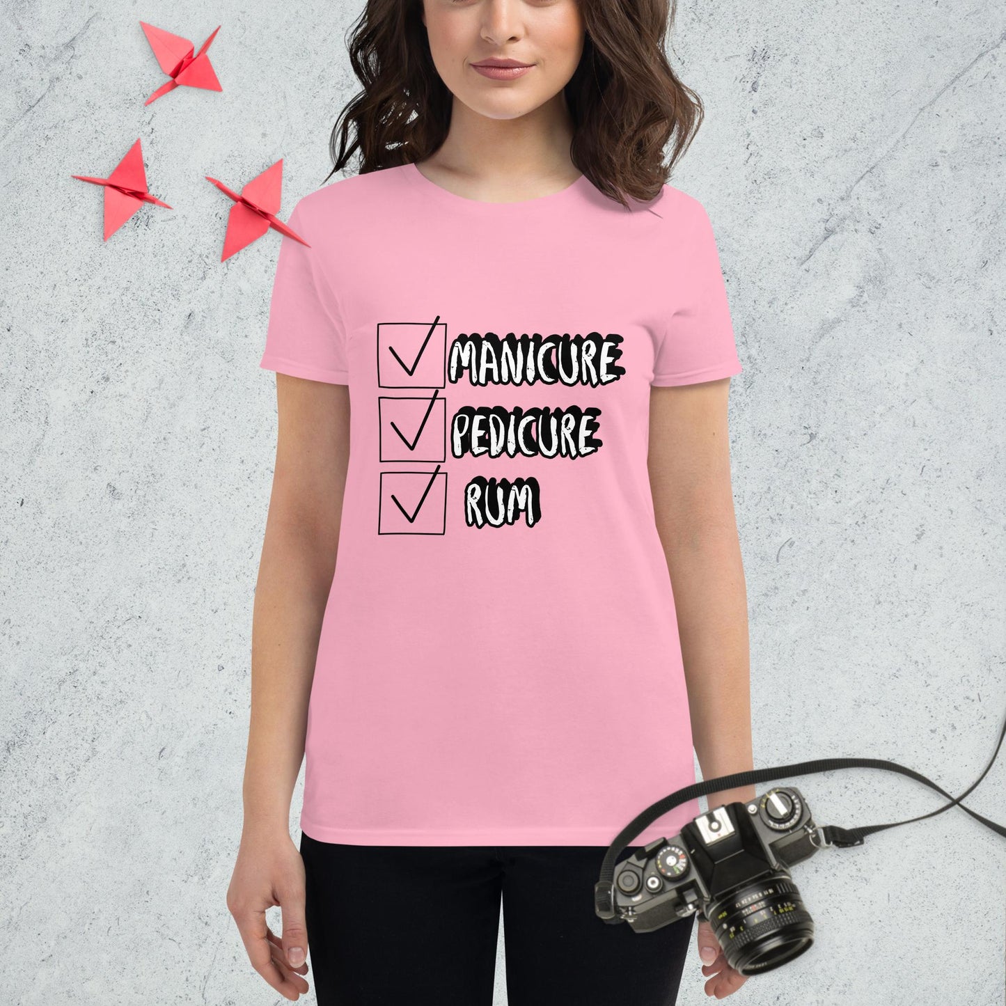 RUM/ALCOHOL THEMED - Yes, Please! Women's Short Sleeve Tee Shirt/T-Shirt