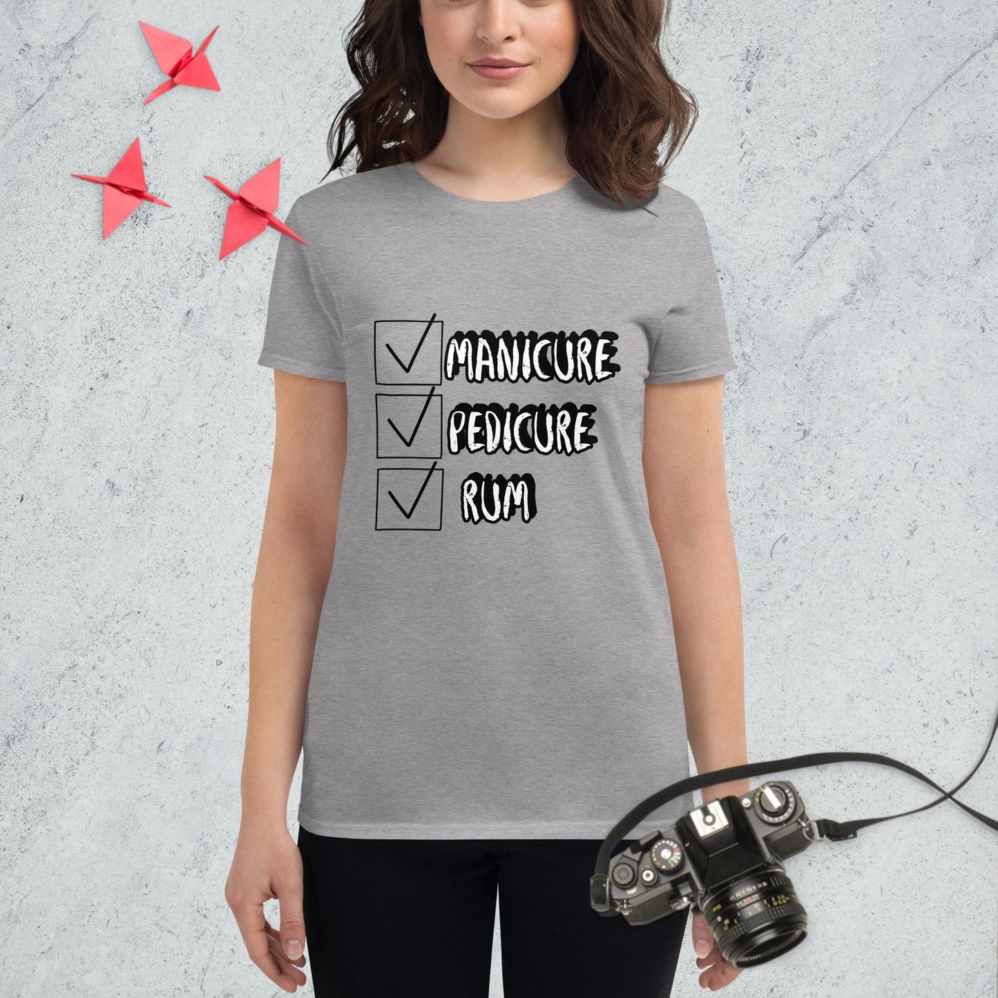 RUM/ALCOHOL THEMED - Yes, Please! Women's Short Sleeve Tee Shirt/T-Shirt