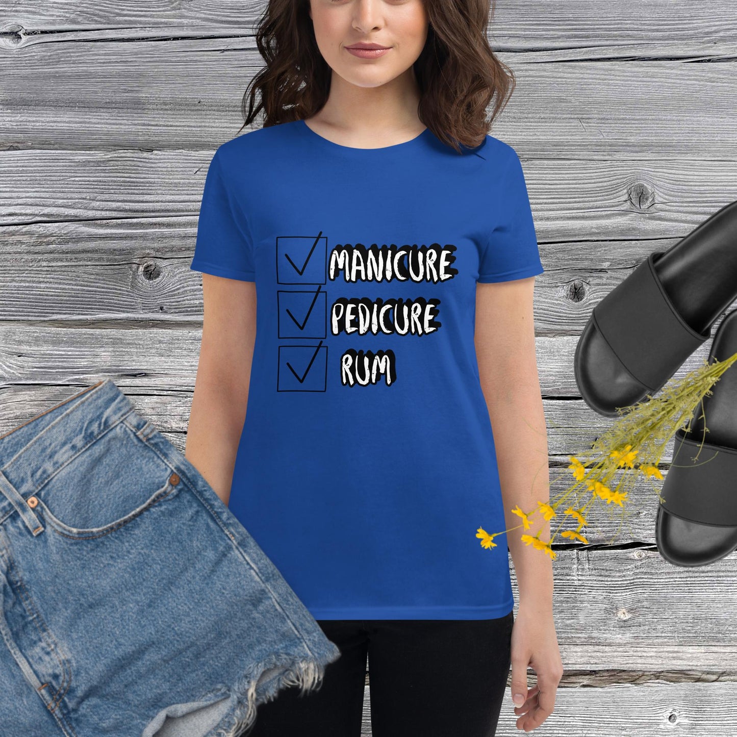 RUM/ALCOHOL THEMED - Yes, Please! Women's Short Sleeve Tee Shirt/T-Shirt