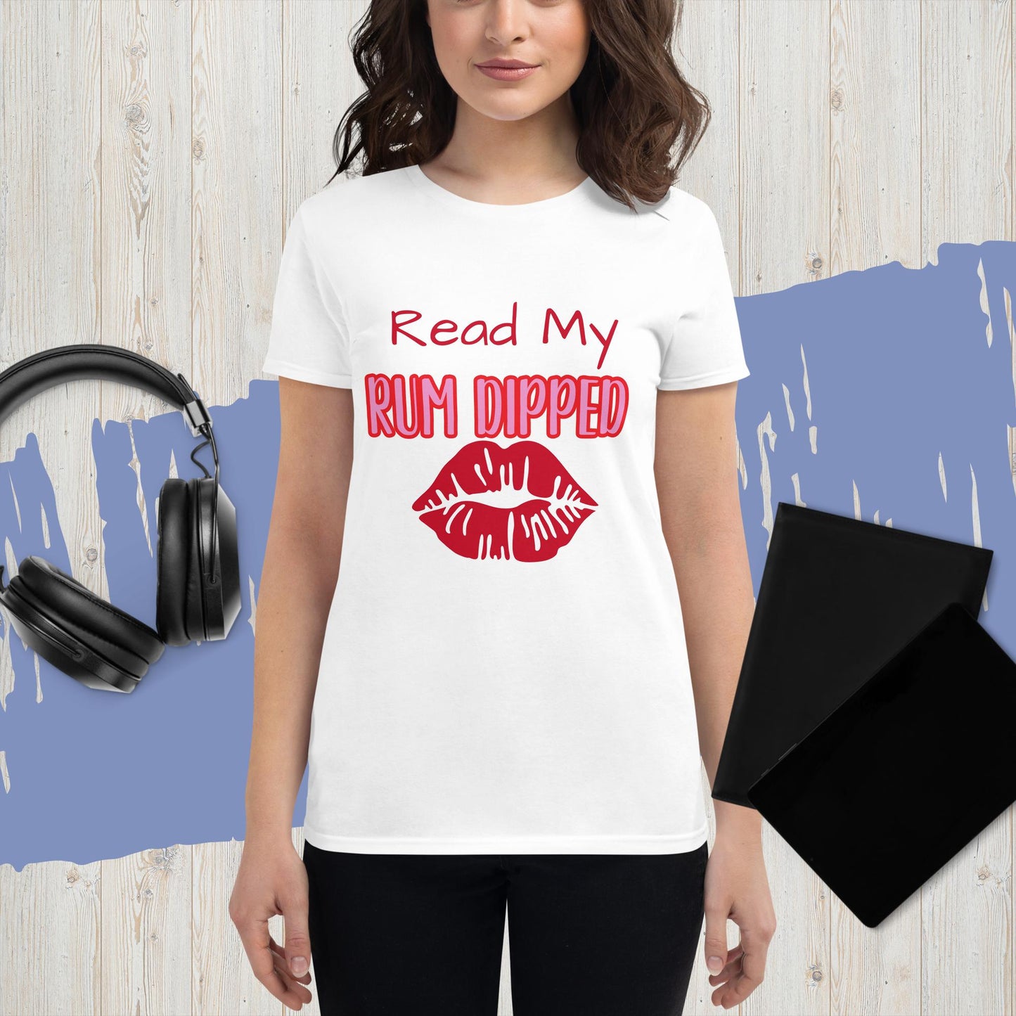 RUM/ALCOHOL THEMED - Fun and Lovely Women's Short Sleeve Graphic Tee Shirt/T-shirt