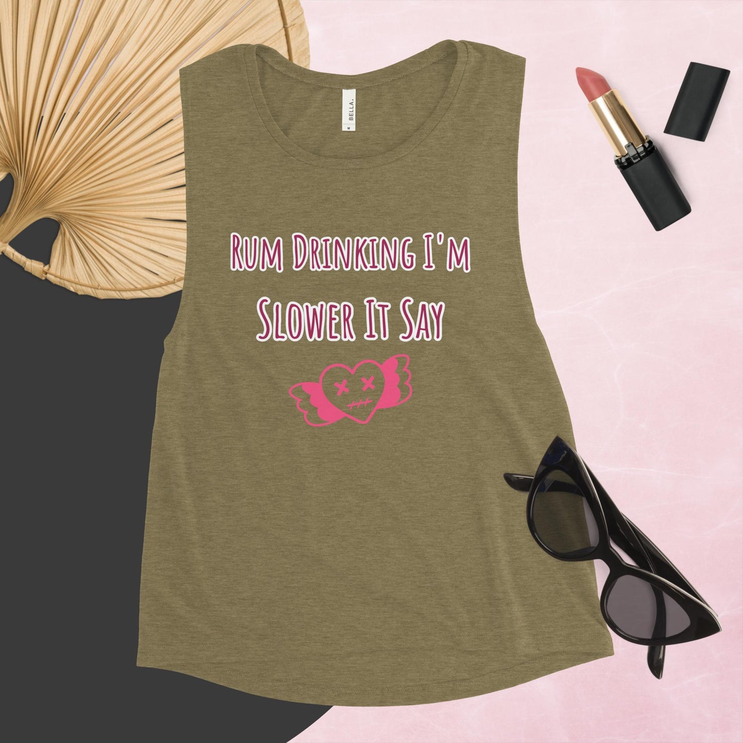 RUM/ALCOHOL THEMED - LOL! Fun And Airy Ladie's Muscle Tank