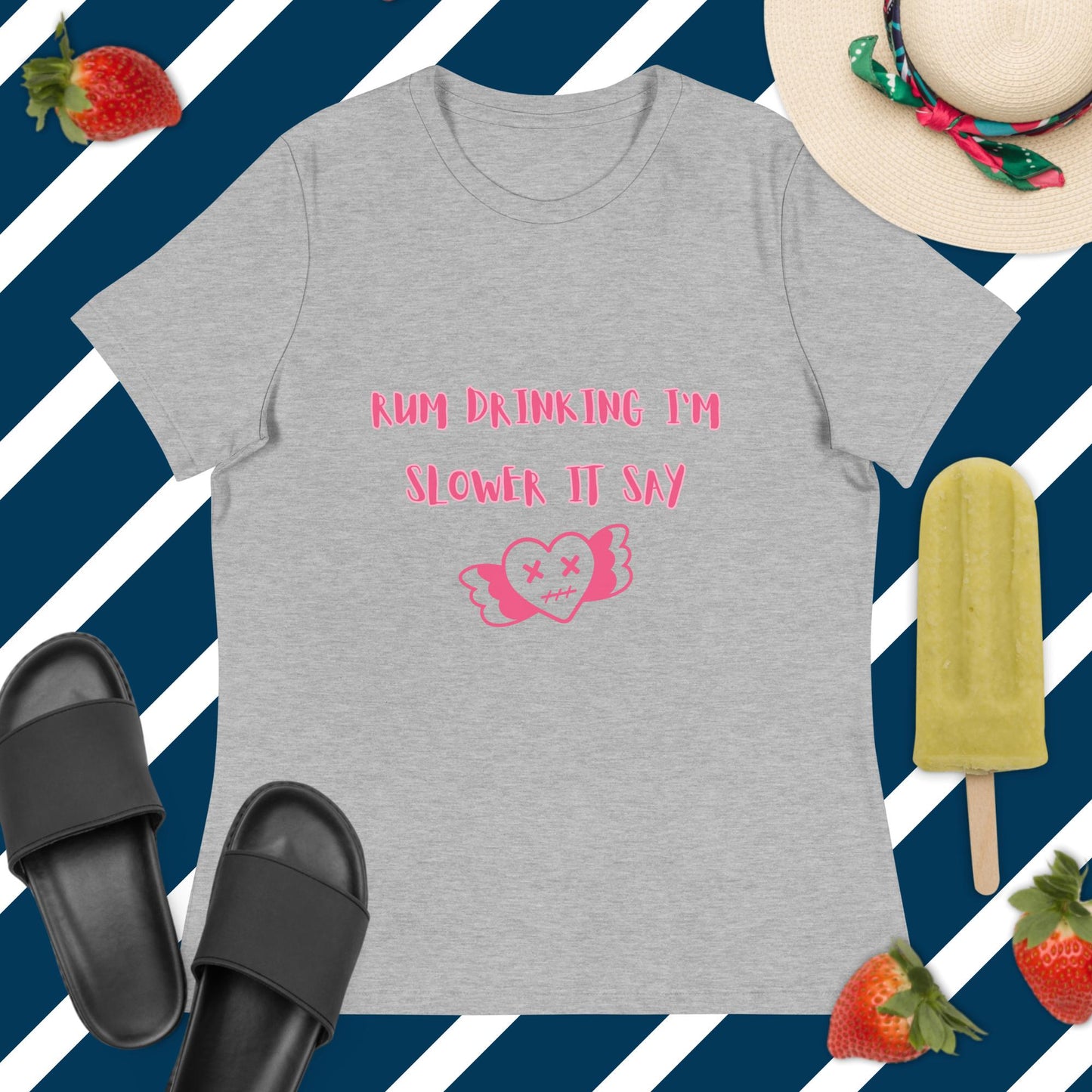 RUM/ALCOHOL THEMED - LOL! Fun Women's Relaxed Graphic Tee Shirt/T-Shirt