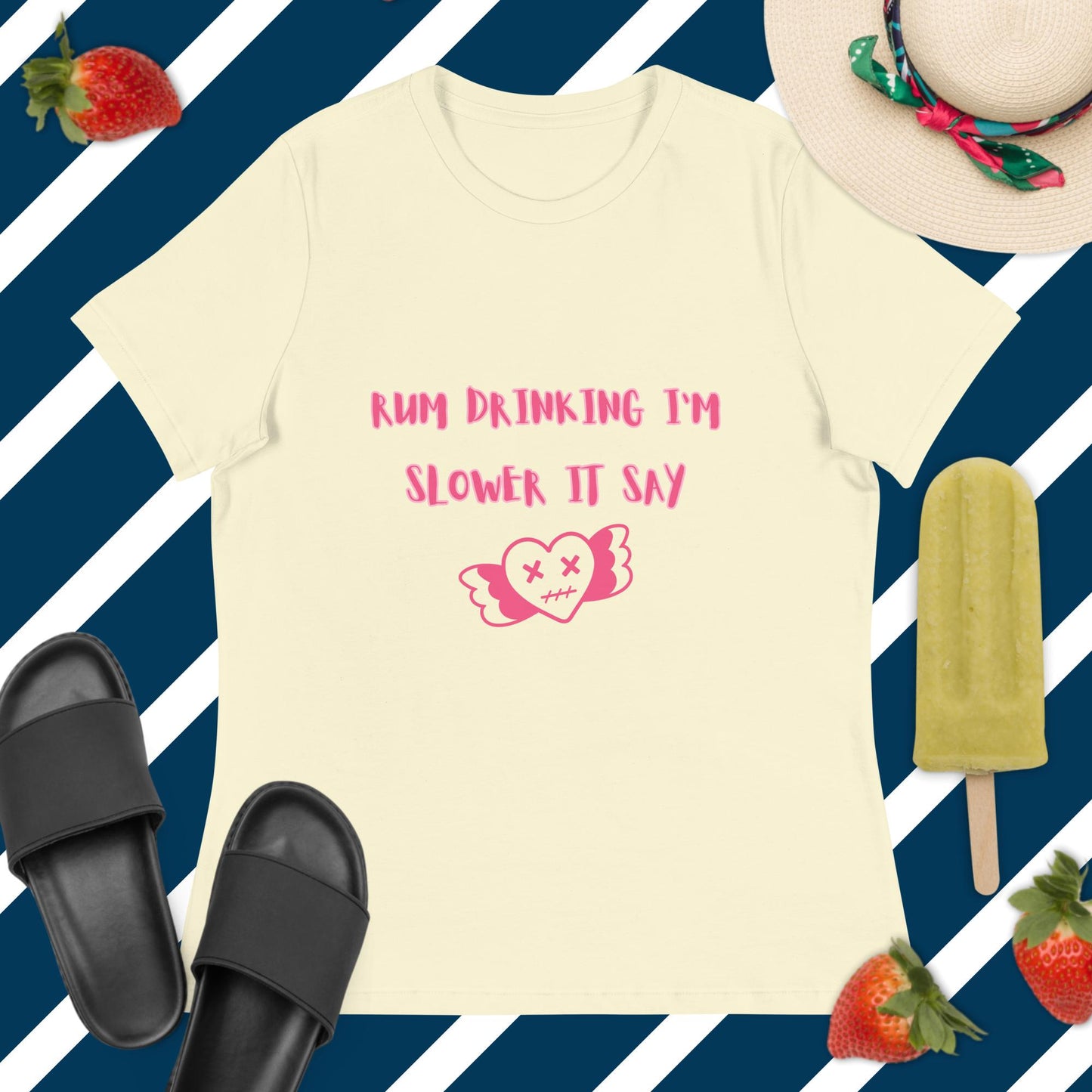 RUM/ALCOHOL THEMED - LOL! Fun Women's Relaxed Graphic Tee Shirt/T-Shirt