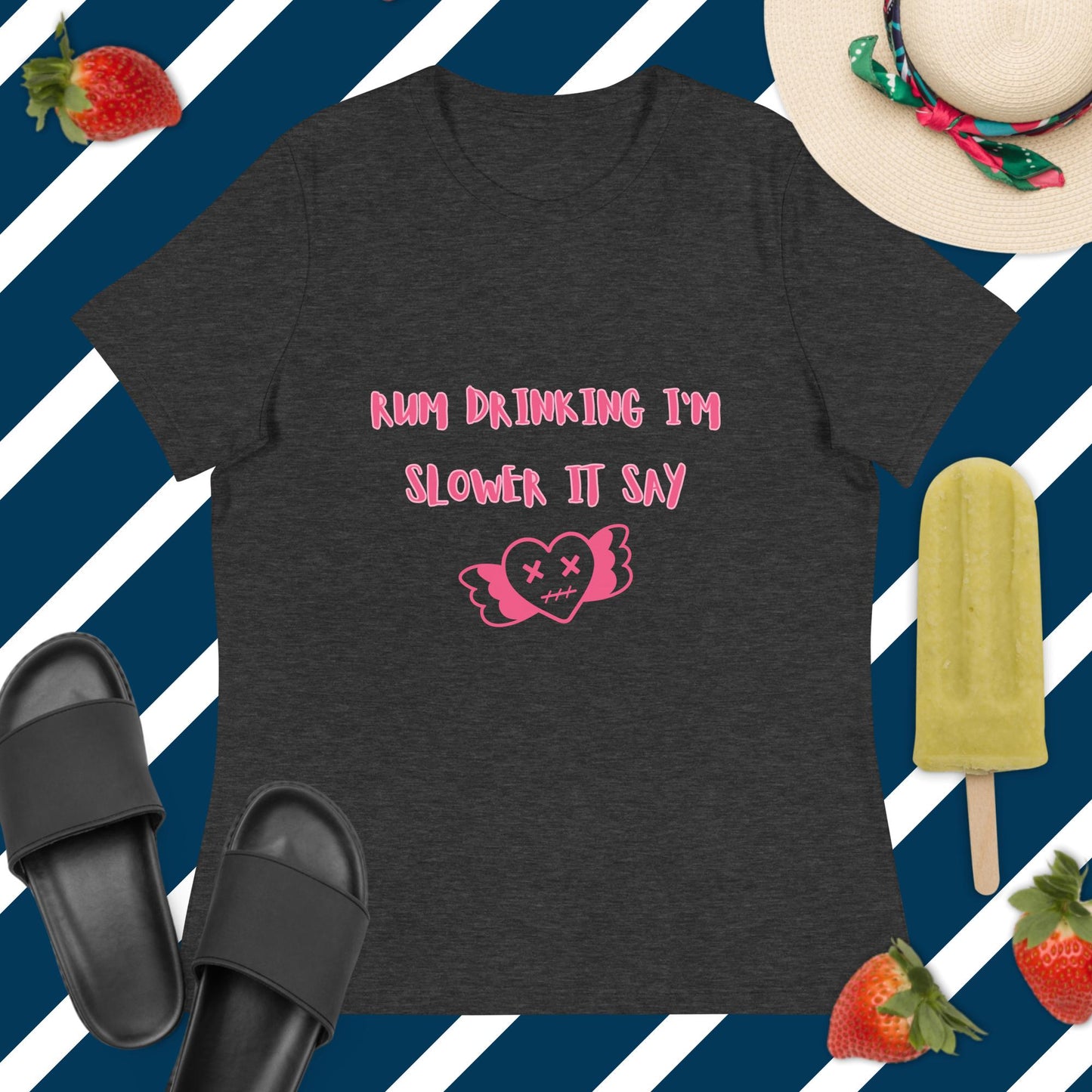 RUM/ALCOHOL THEMED - LOL! Fun Women's Relaxed Graphic Tee Shirt/T-Shirt