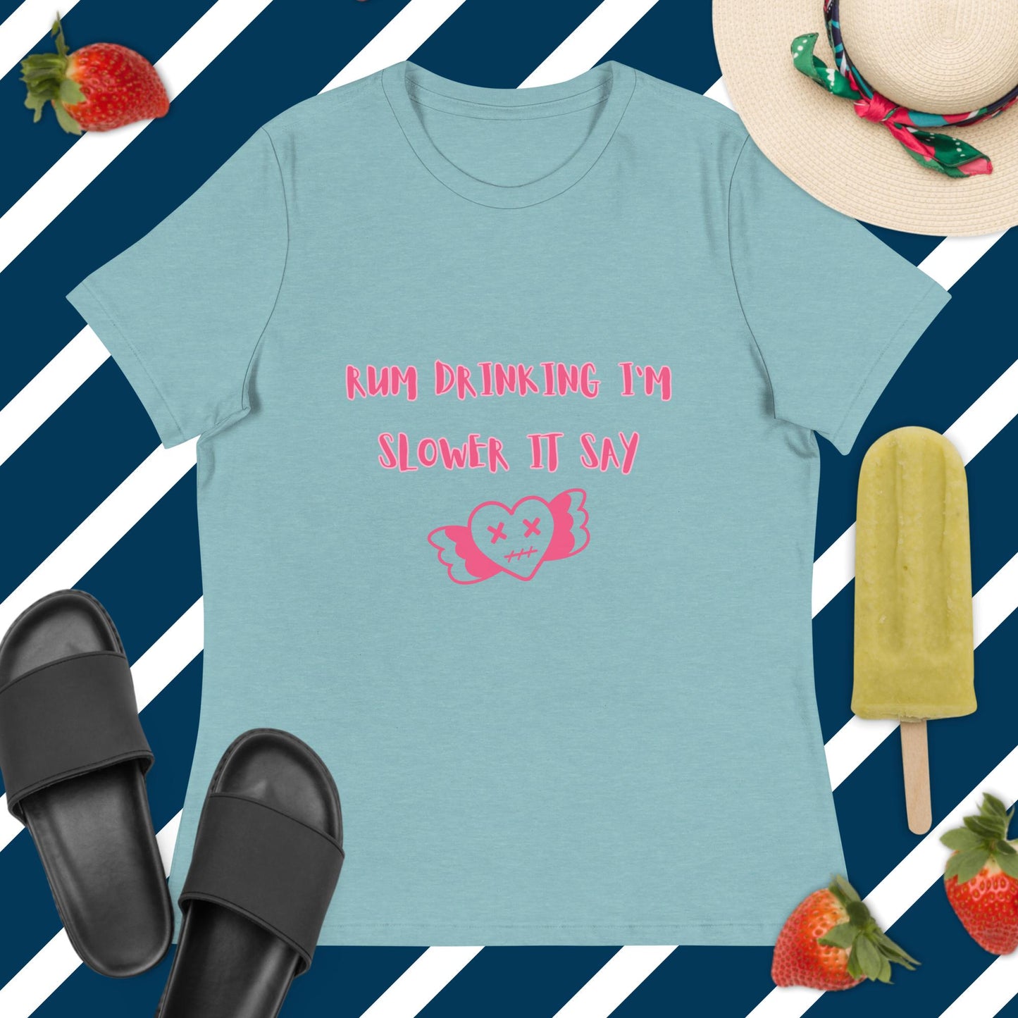 RUM/ALCOHOL THEMED - LOL! Fun Women's Relaxed Graphic Tee Shirt/T-Shirt