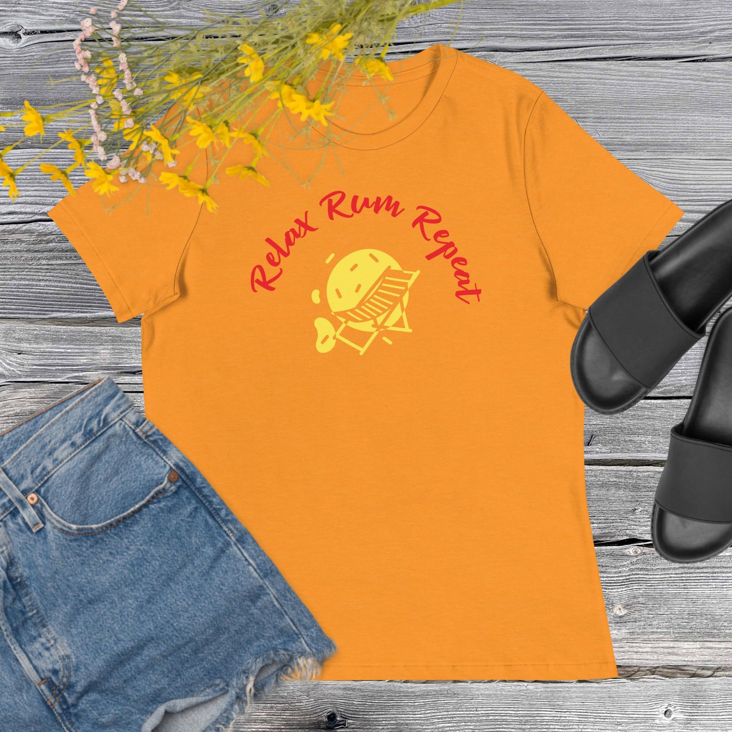 RUM/ALCOHOL THEMED - Fun In The Rum! Stylish Women's Relaxed Graphic Tee Shirt/T-Shirt