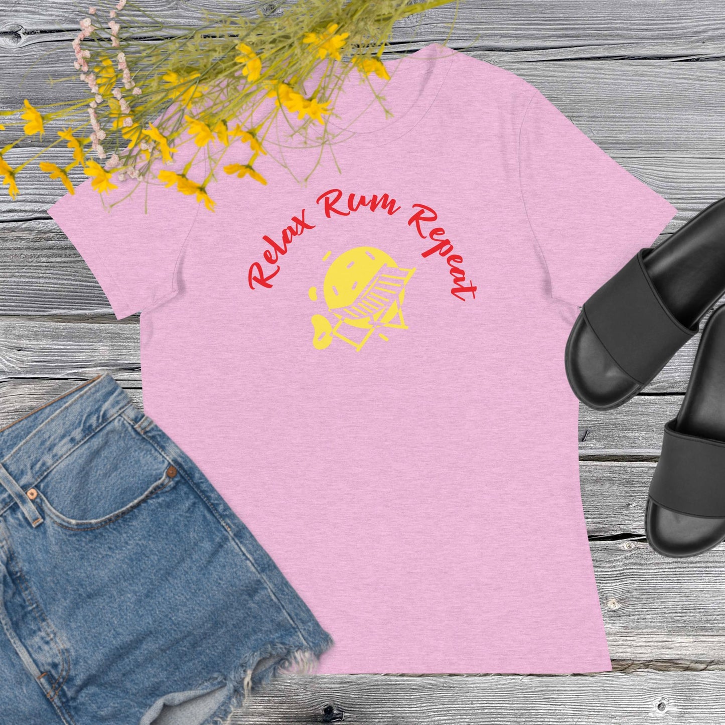 RUM/ALCOHOL THEMED - Fun In The Rum! Stylish Women's Relaxed Graphic Tee Shirt/T-Shirt