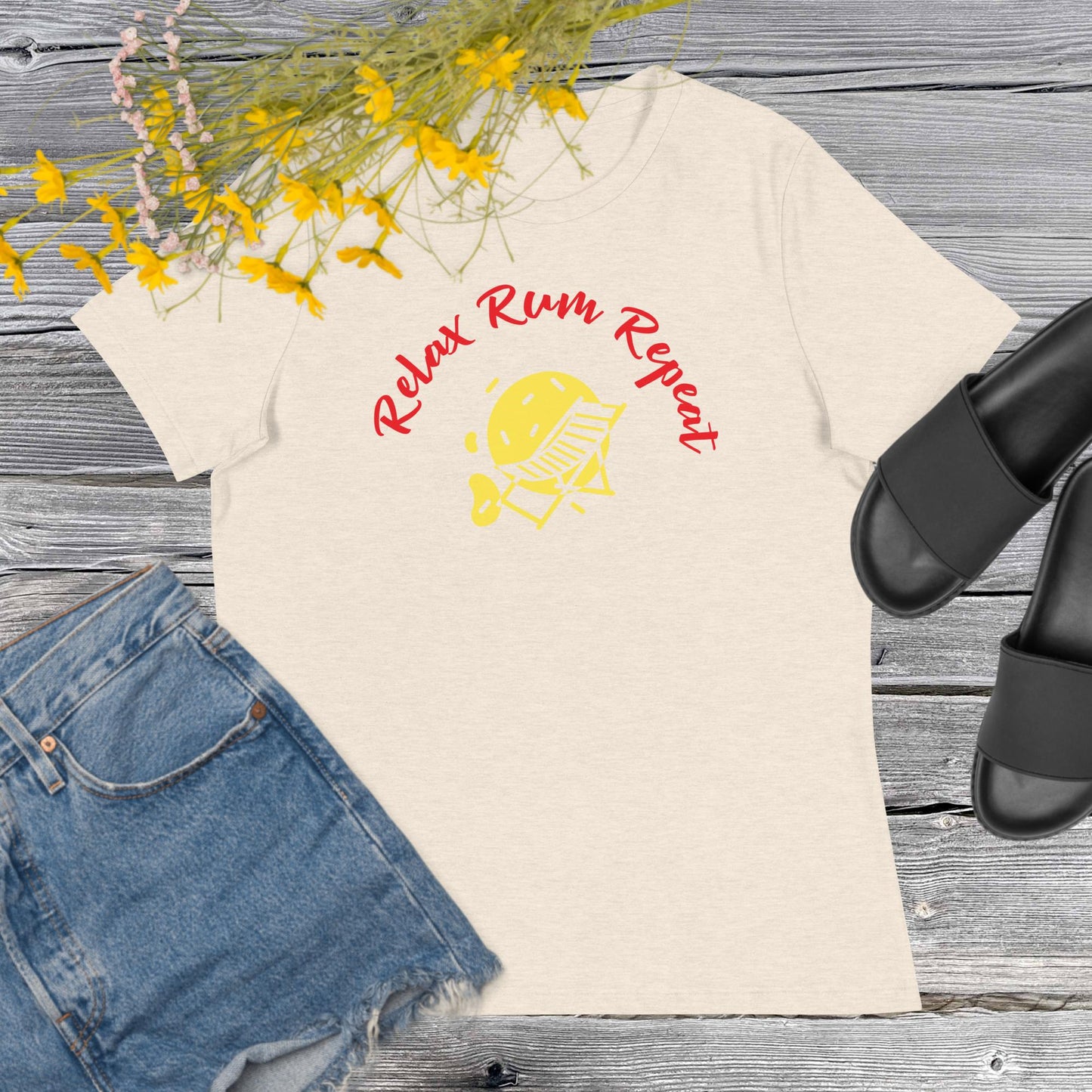 RUM/ALCOHOL THEMED - Fun In The Rum! Stylish Women's Relaxed Graphic Tee Shirt/T-Shirt