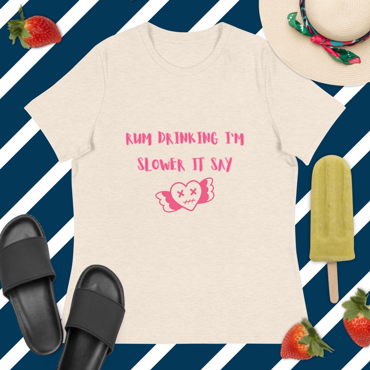 RUM/ALCOHOL THEMED - LOL! Fun Women's Relaxed Graphic Tee Shirt/T-Shirt