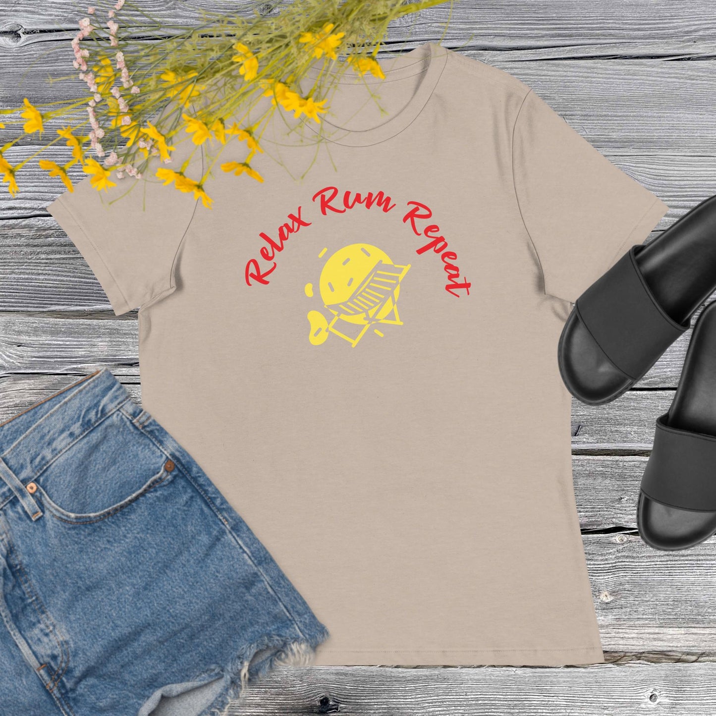 RUM/ALCOHOL THEMED - Fun In The Rum! Stylish Women's Relaxed Graphic Tee Shirt/T-Shirt