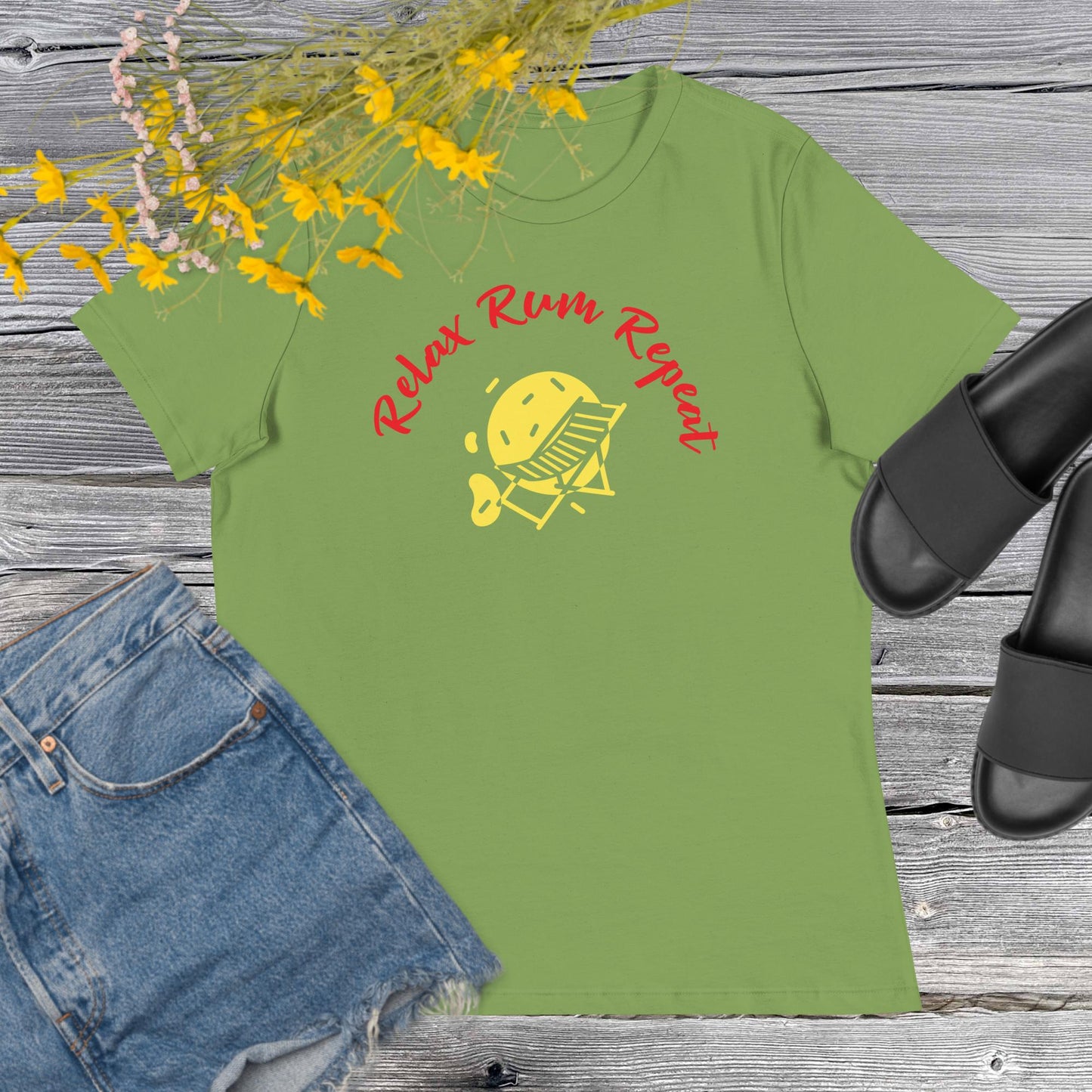 RUM/ALCOHOL THEMED - Fun In The Rum! Stylish Women's Relaxed Graphic Tee Shirt/T-Shirt