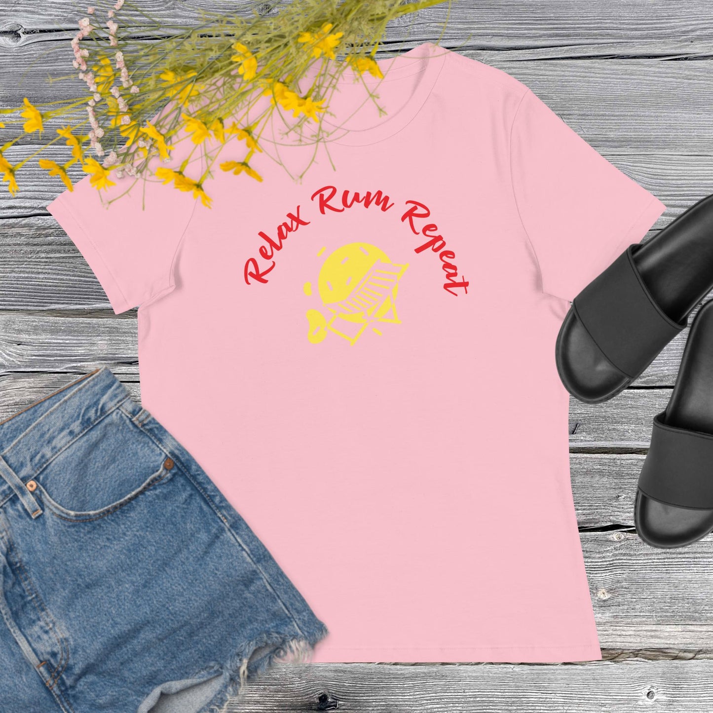 RUM/ALCOHOL THEMED - Fun In The Rum! Stylish Women's Relaxed Graphic Tee Shirt/T-Shirt