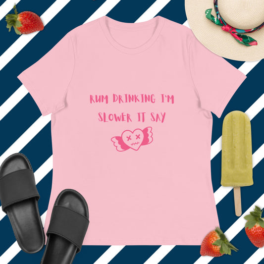 RUM/ALCOHOL THEMED - LOL! Fun Women's Relaxed Graphic Tee Shirt/T-Shirt