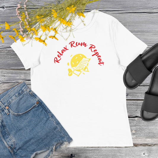 RUM/ALCOHOL THEMED - Fun In The Rum! Stylish Women's Relaxed Graphic Tee Shirt/T-Shirt